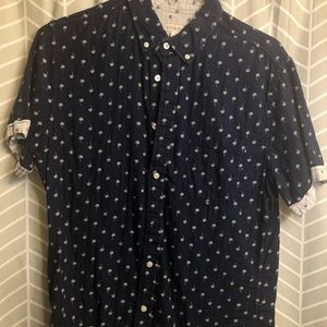 Men’s Merona Navy and White Tree T-Shirt - Medium